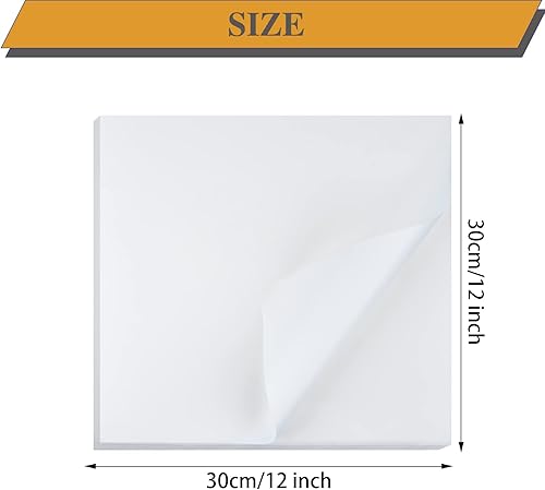 Miniatura 2 de NACHLYNN 70 piezas de papel de carnicero blanco para sublimación, hoja de carne cuadrada de 12 x 12 pulgadas, precortada, sin cera, papel