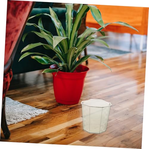 Mini caneca de basura rectangular con tapa para escritorio miniatura 4