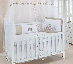 Mosquiteiro para Berço Americano, Tela Antimosquito (Bege)