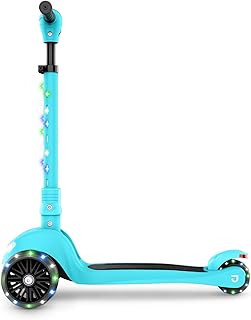 Jetson 3-Wheel Light-Up Kick Scooter, Lights on Stem & Wheels, Height Adjustable Handlebar, Rear Brake, Foldable, Ages 3+