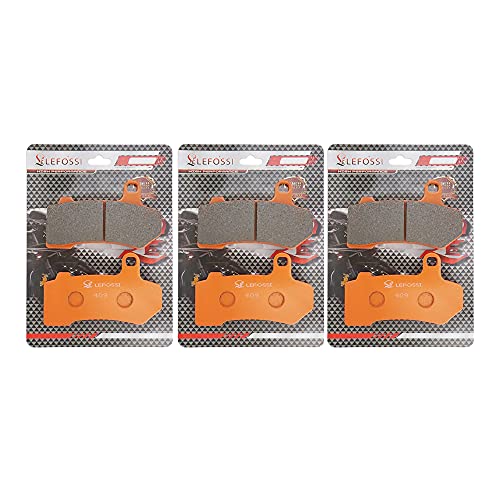 LE LEFOSSI Front Rear Carbon Fiber Brake Pads for Compatible with Harley Davidson Touring FLTRUSE CVO Road Glide Ultra 2011-2016 FLTKSE CVO Electra Glide Ultra Limited 2014-2021 FA409FR by LE LEFOSSI - Used condition - CA$21.94