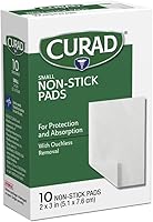 Vista 2 de CURAD Almohadillas antiadherentes estériles, 2" x 3", no hechas de látex de caucho natural, 10/caja