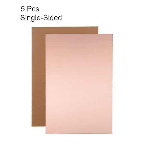 Miniatura 2 de uxcell Placa de circuito PCB laminada revestida de cobre de un solo lado, FR4 5.906x3.937 in 5.91x3.94 pulgadas, 0.059 in de grosor DIY Prototipado