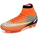 BOLOG Chaussures de Football Homme High Top Profession Athl鴩sme Entrainement Chaussures de Sport Adolescents Chaussures de Foot en Plein Air Unsisexe,36 EU,Orange