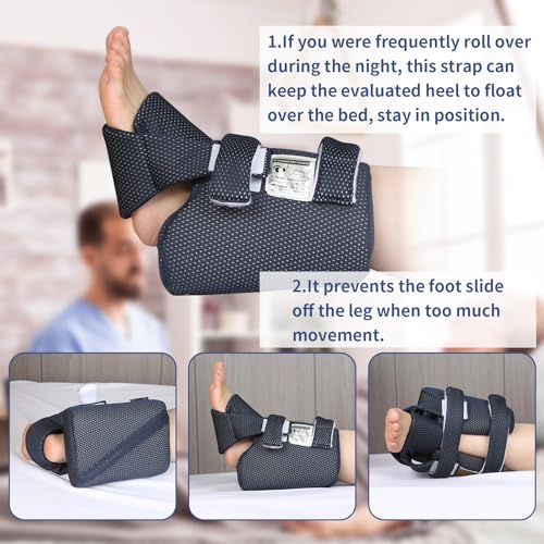 Image of Secure Strap Add-On, Compatible with 3D Compact Heel Protectors, Foot Cushion for Pressure Relief and Comfort(Navy Blue Secure Strap 2 pcs)
