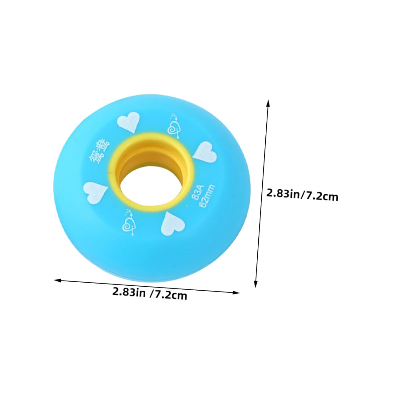CORHAD 4pcs Indoor Roller Skate Wheels Replaceable for Inline Skating Lightweight Easy to Install for Boys and Girls and Adults for Smooth Gliding