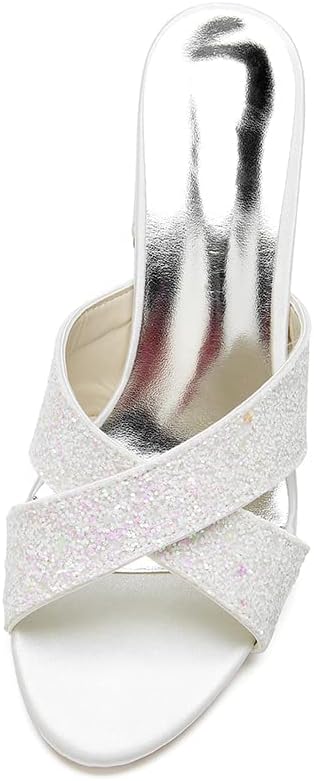 Hanfike Jurk Schoenen voor Bruiloft Gast Vrouwen T-Strap Glitter Party Hakken, Goud, 4