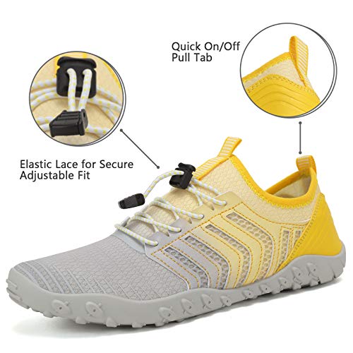 Image of WateLves Water Shoes Mens Womens Barefoot Beach Swim Shoes Quick-Dry Aqua Socks Pool Shoes for Surf Yoga Water Aerobics
