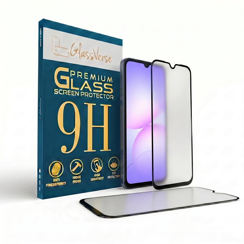 Image of GlassVerse D+ Matte Tempered Glass With 18H Hardness For Samsung Galaxy F70e 5G (Pack Of 2) with Free Installation Kit. Full screen Coverage - 6.7 inch
