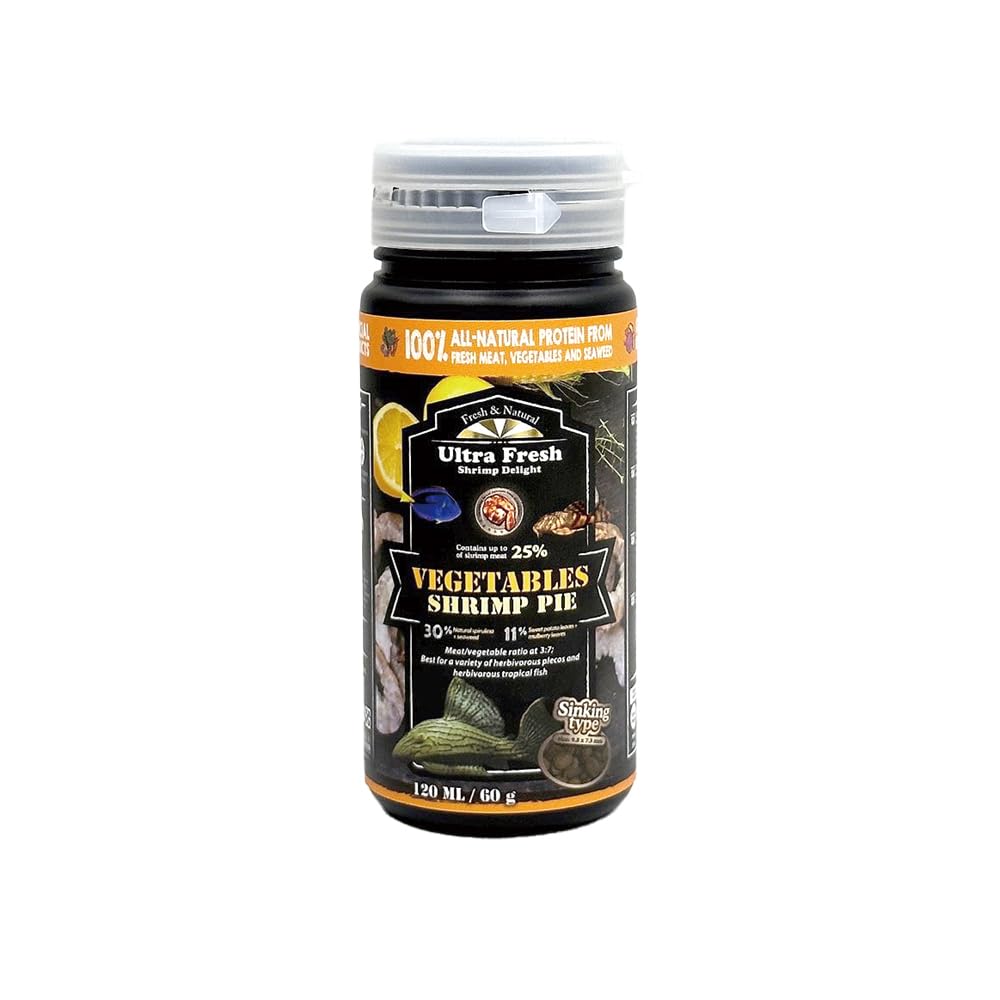 Alimento Pastillas Azoo Plus Ultra Fresh Delicias de camaron y Vegetales para Peces de Fondo Loricarideos