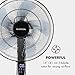 Klarstein Silent Storm Pedestal Fan • Oscillating and Adjustable Height • Quiet Operation • 12 Speed settings • Digital Remote Control • 5 Operation Modes • Black