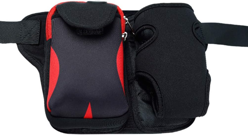 1pc Waist Bag Waterproof Bottle Waist Pack Kettle Bag Chest Pouch for Travel Outdoor (Red)