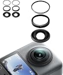 Lens Replacement Kit for DJI Osmo 360 Accessories, Portbale Optical Glass with Aluminum Alloy Ring, Camera Lens Repair Part Kit Compatible with DJI Osmo 360 Panorama Camera (2 Pack)