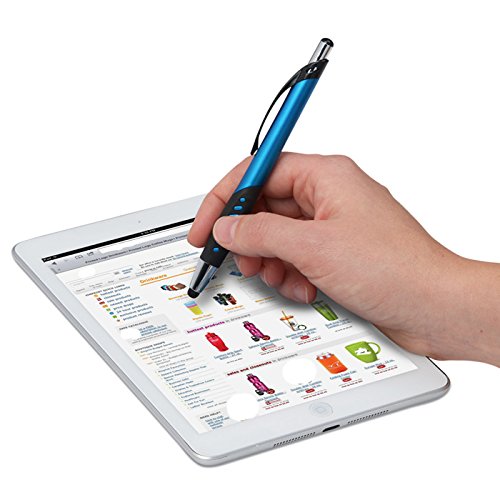 2 In 1 Capacitive Stylus & Ballpoint Pen Comfort Grip For Any Touchscreen Device, Ipad, Iphone 6,6 Plus, Ipod, Android, Galaxy, Dell, Note, Samsung (Black-5 Pack) #TOP2