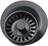 Elkay LKQD35GY Dusk Gray Polymer Disposer Flange with Removable Basket Strainer and Rubber Stopper