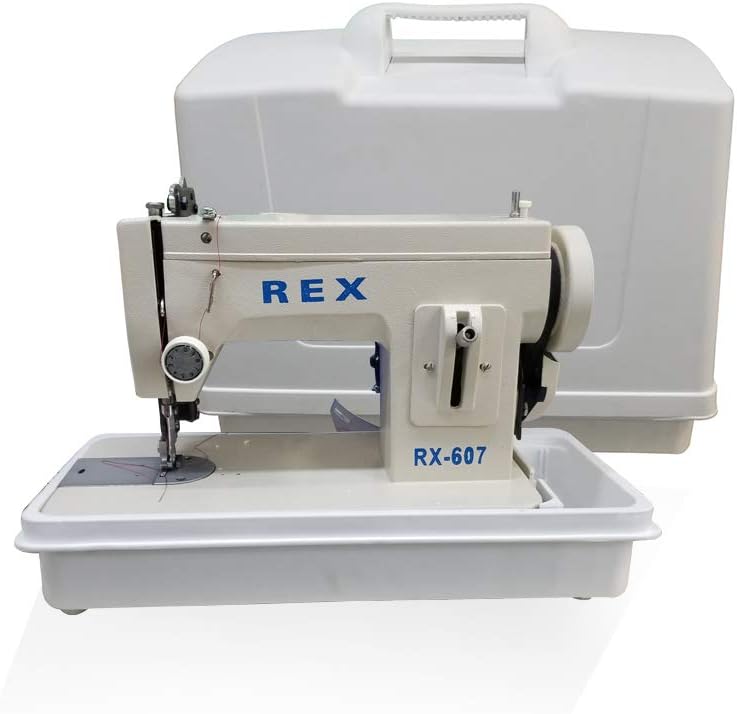 REX 607Z Portable Walking-Foot/Zigzag with LED Light with Sewing Maching Carrying Case (Machine with Carrying Case)