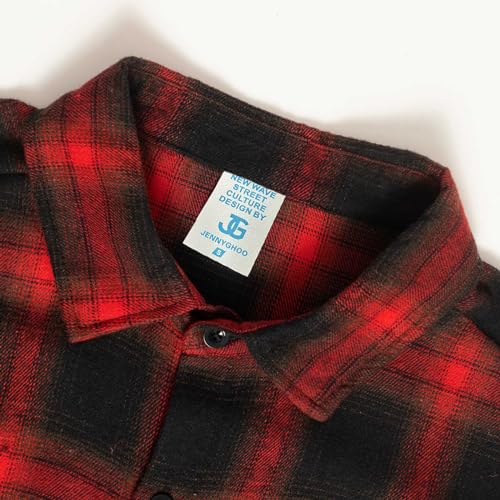 Sleeveless Flannel Shirt Men Casual Plaid Button Down Shirts Vest4