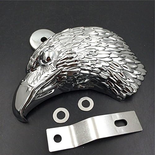 HONGK- Chromed Eagle head horn cover Compatible with 1992 and up with side mount"cowbell" and all V-rod's [B01DQ0EGQE]