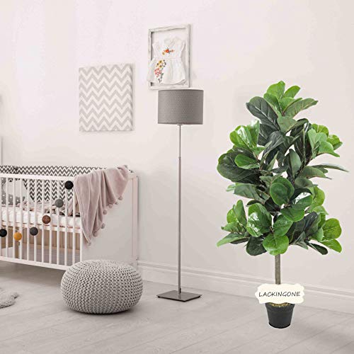 image for LACKINGONE 4ft Faux Fiddle Leaf Fig Tree Artificial, Fake Plant Tree F