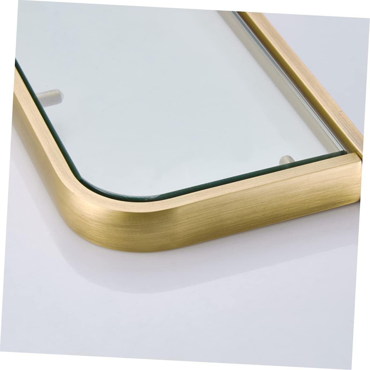 VOSAREA 1Pc Chrome Plated Glass Storage Hanging Shelf for Bathroom Light Brown Color and Resistant Design for Organizing Toiletries and Essentials