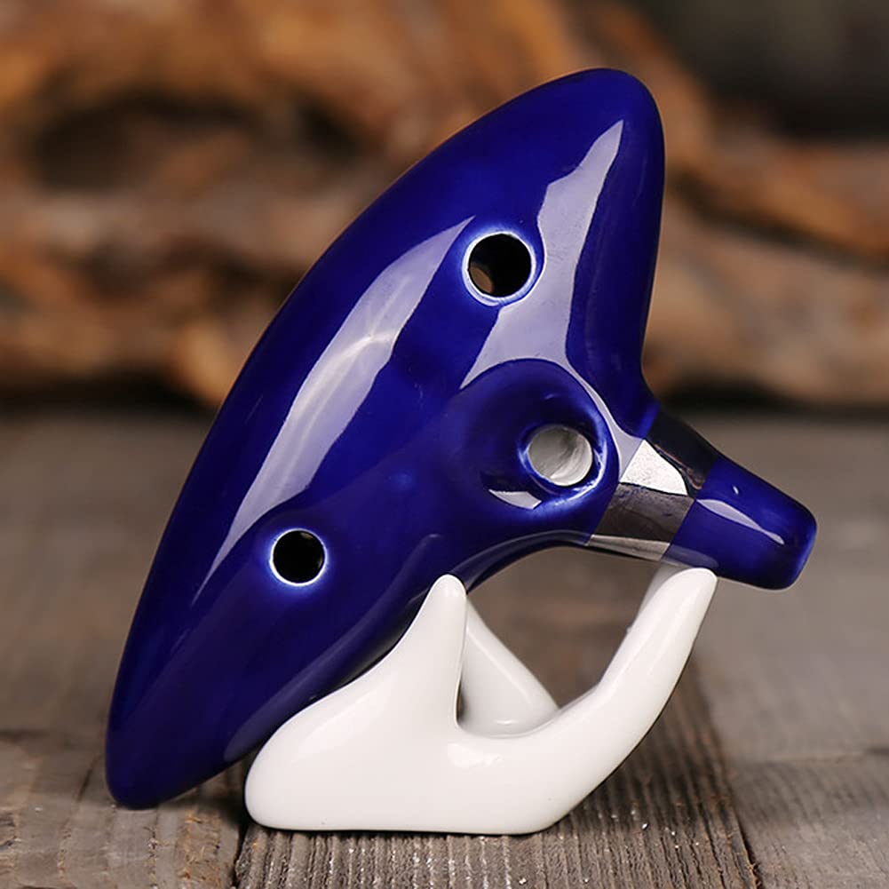 Ocarina Zelda, 12 trous Alto Do Zelda Ocarinas Play by Link Triforce Cadeau pour les fans de Zelda avec support de présentation Sac de protection, avec livre de chansons de la légende de Zelda