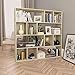 SKM Bibliotheque Etagere, Séparateur de Pièce Chêne Sonoma avec 12 Compartiments Grande Capacité 110x24x110 cm Aggloméré