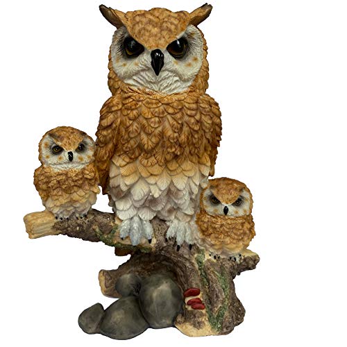 Eulen Regenmesser Aus Harz - Wetterfeste Gartendekoration Mit Niederschlagsmessung