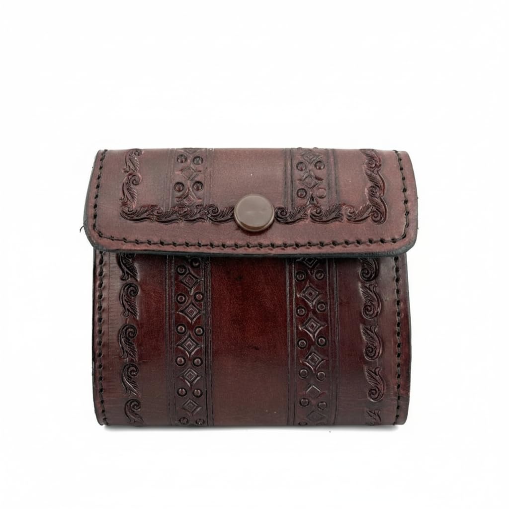 Handmade Genuine Leather Women’s Purse – Deep Brown | Slim Hard Wallet with Card Slots, Coin Pocket & Cash Compartment | Classic Daily Use Money Purse-image-18
