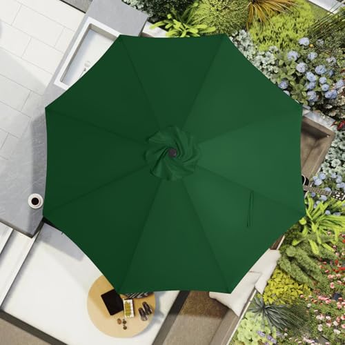 Image of MASTERCANOPY Patio Umbrella 10 ft Replacement Canopy for 8 Ribs-Forest Green Canopy Only