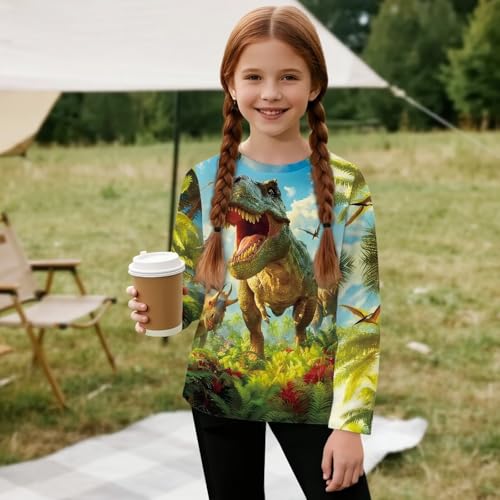 Image of Uourmeti Long Sleeve Tops for Boys Graphic T Shirts Teen Girls Active Pullover Tees
