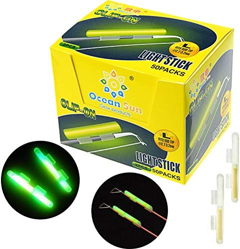 THKFISH Fishing Glow Sticks Rod Tip Glow Sticks Fishing Rod Float...