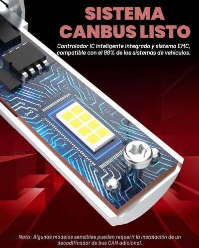 Bombilla HIR2 LED 9012 súper brillante 16000LM con haz ajustable de 360 grados 5