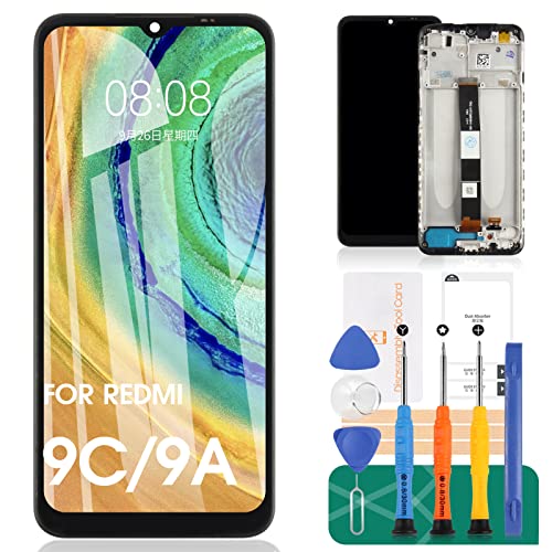 Écran pour Redmi 9C tactile LCD avec cadre pour réparer le modèle 9A