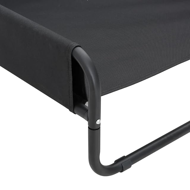 Foto 5 de 8 de vidaXL Cama elevada para Perros Tela Oxford y Acero Gris Antracita