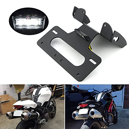 Kennzeichenhalter Motorrad Gebrauch for Ducati Monster 659 696 795 796 1100 EVO Alle Jahre Kennzeichenhalter Halterung Heckschwanz Tidy Fender Eliminator Kit