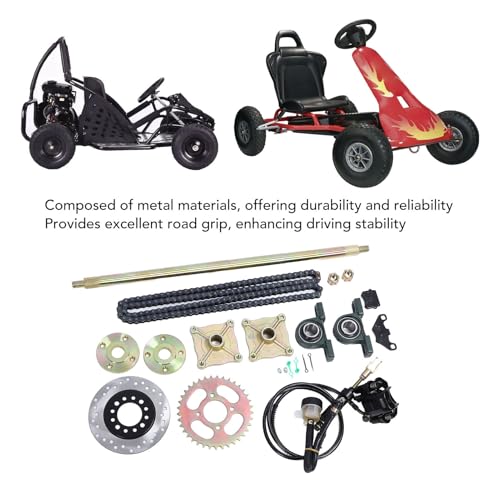 25,5 -Zoll -GO -Kart -Hinterachse -Scheiben -Kit, Verbesserte Grifffahrrocket -Hub -Bremsbaugruppe für ATV Quads, zu Atomik, Motowork, DHz und Lei Passt