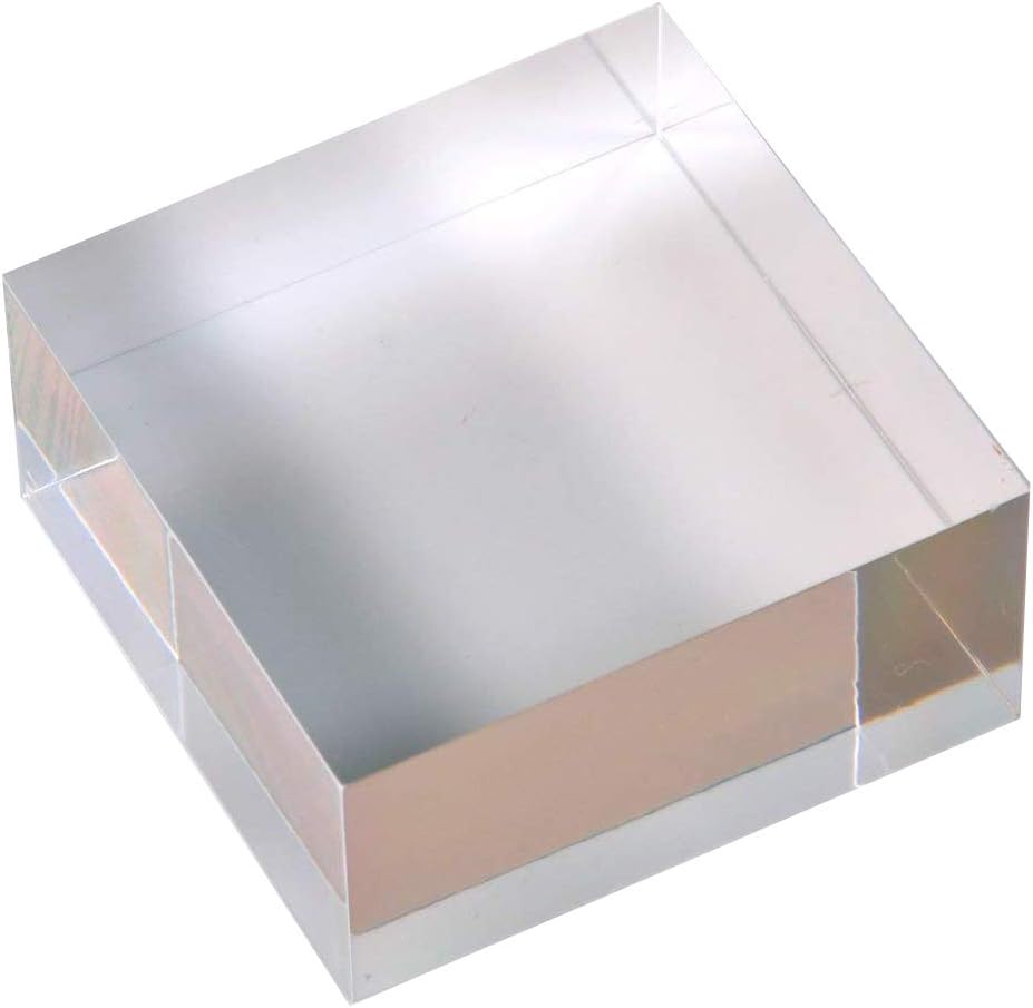 Choice Acrylic Displays 4H x 4W x 4D Acrylic Polished Bases F44 | 4" Thick Acrylic Display Blocks | Deluxe 4" Solid Acrylic Blocks | Polished 4 Inch Columns and Bases