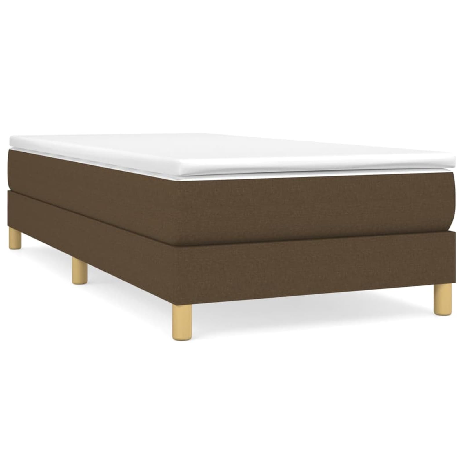 Gecheer Letto a molle con materasso, letto per ragazzi, letto da boxe, letto imbottito, letto per hotel, camera da letto, letto di design, letto matrimoniale, letto singolo, telaio marrone scuro, 90 x