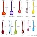 Kitchen Utensil Set - 11 Cooking Utensils - Colorful Silicone Kitchen Utensils - Nonstick Cookware with Spatula Set - Colored Best Kitchen Tools Kitchen Gadgets(Multi)