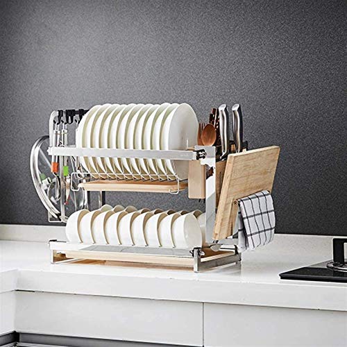 Dish Drying Shelf Large Dish Drying Shelf Kitchen Shelf 2-Layer Multi-Purpose Kitchen Supplies Shelf