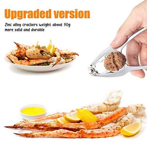 Crab Crackers and Tools, Seafood Tools Set with 2 Seafood Scissors, 2 Lobster Crackers, 2 Seafood Forks and 2 Butter Cups, 2 Red Lobster Leg knife, Crab Crackers Tools Set for Seafood Boil (10 Pcs)