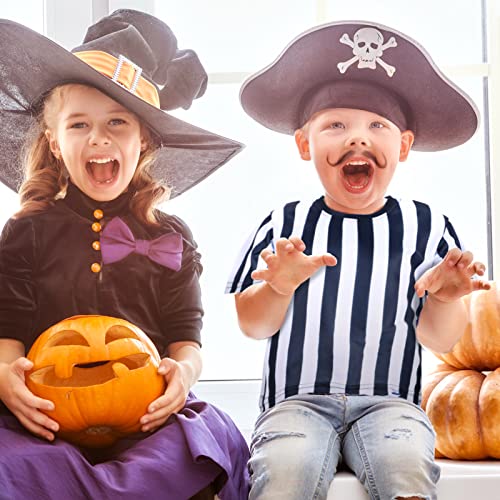 3 Pcs Children's Kids Referee Shirt Costume, Black And White Stripe Umpire Jersey Stainless Steel Whistle With Lanyard Yellow Penalty Flag For Basketball Football Halloween Costume (Crew Neck, S) #TOP6