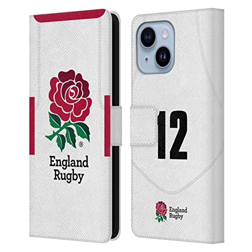 Étui en cuir iPhone 14 Plus England Rugby finitions premium Head Case Designs