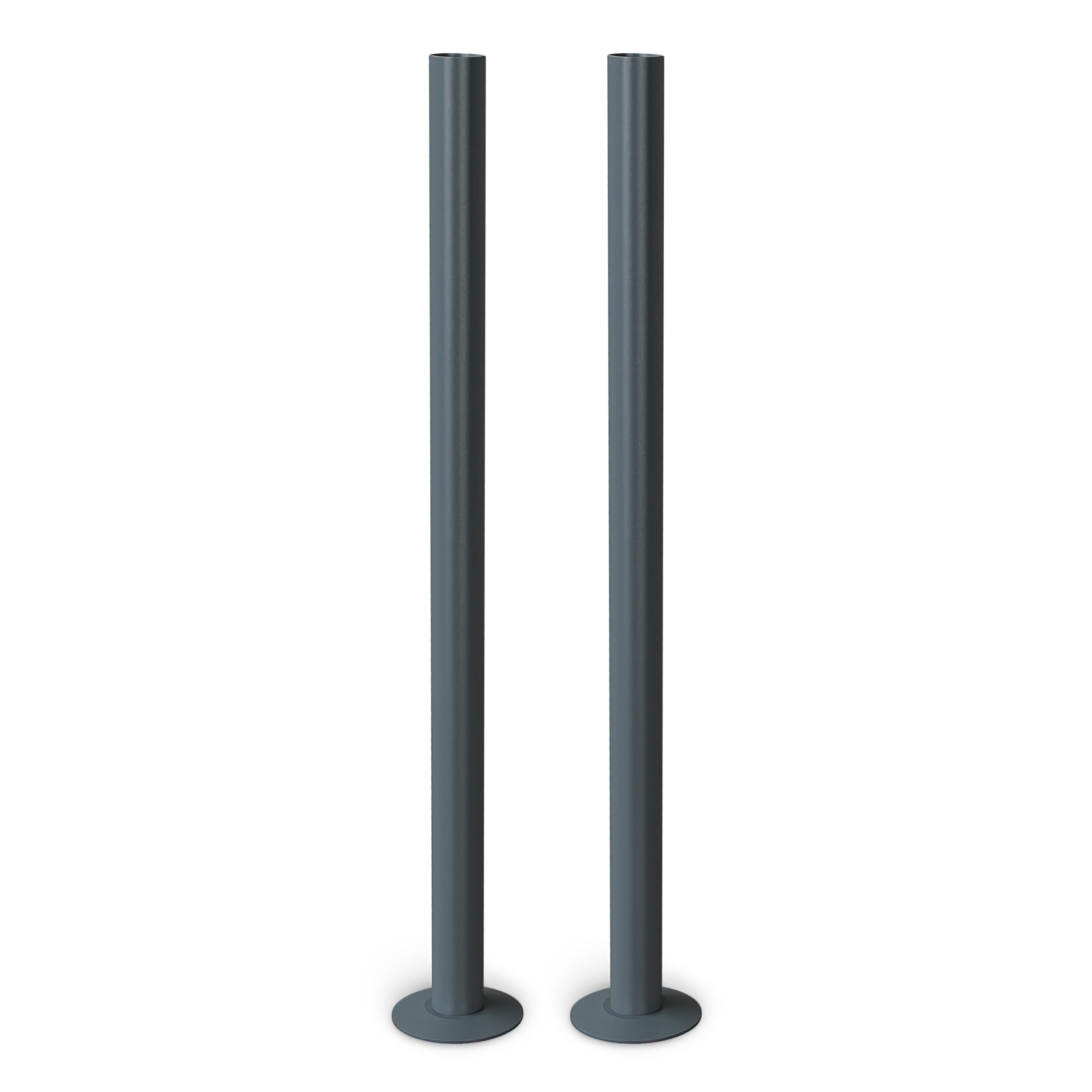 UK Radiators 300mm x 18mm Brass Pipe Sleeves - 2 Pack Radiator Pipe Covers | 300mm x 18mm Brass Pipe Sleeves - Matte Anthracite Finish - Perfect Addition to Any Interior Design (2 Pack)