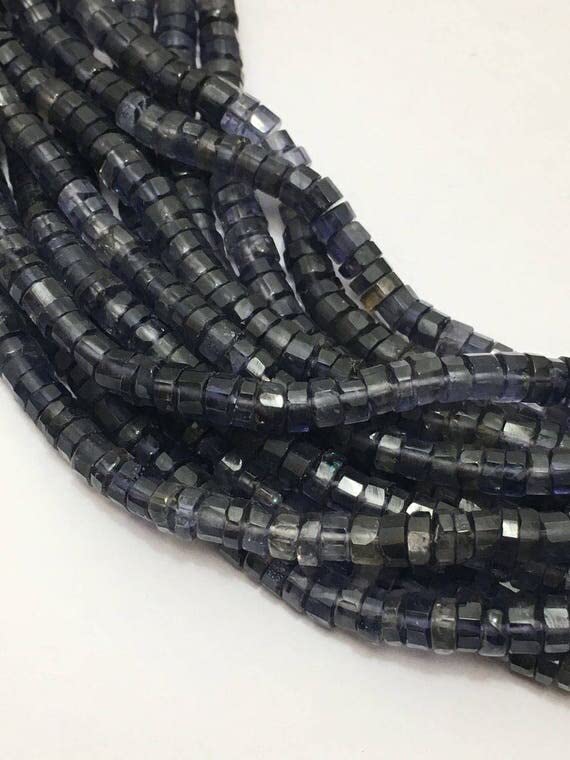 Iolite beads perles de iolite facettées 5-6mm gemstone beads pour DIY et bijoux - 2