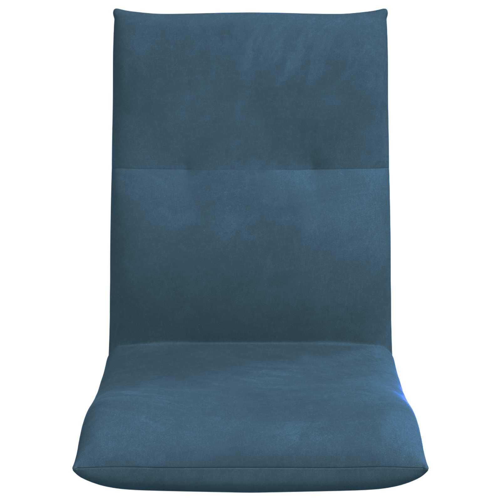 Krzesło podłogowe, niebieskie, aksamitne, 46 x 50 x 61 cm, składane i regulowane, z wyściełanym oparciem, ergonomiczne i nie zajmuje dużo miejsca do czytania, jogi, gier i biura