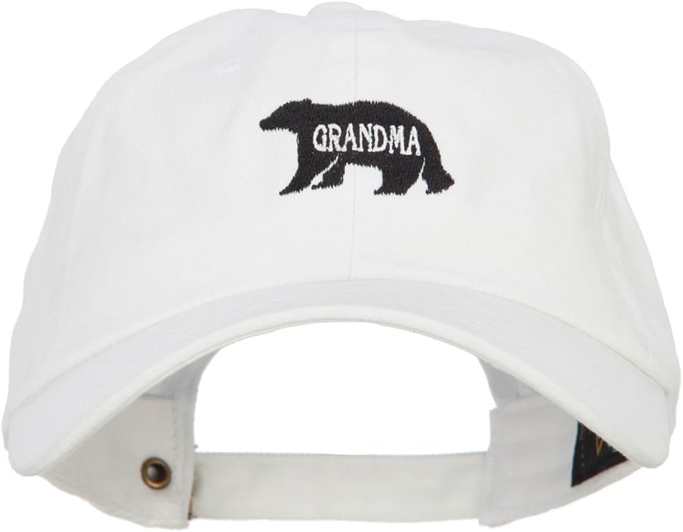 e4Hats.com Grandma Bear Embroidered Washed Cotton Twill Cap