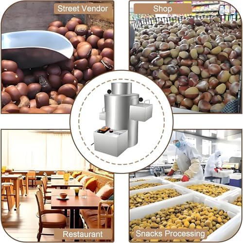 Automatic Chestnut Peeler Machine, Commercial Stainless Steel Electric Peeler, Professional 220V Chestnut Shelling Machine for Efficient Peeling