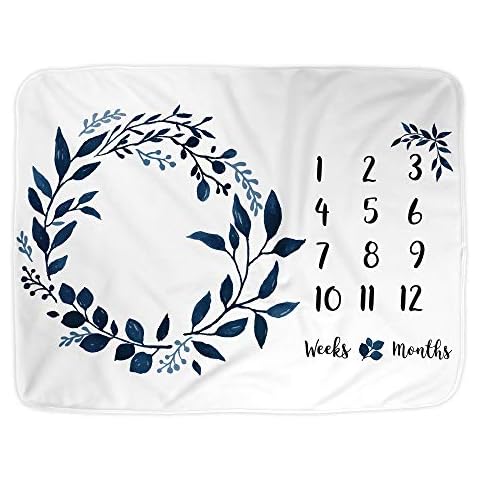 Personalized Baby Monthly Milestone Blanket Boy, Calendar Growth Tracker Age Blankets Girl, Newborn Photography Background Nap Mat Cover