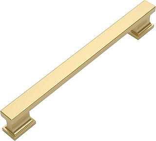Amerdeco 10 Pack Brushed Gold Cabinet Pulls 5 Inch(128mm) Hole Center Ki...